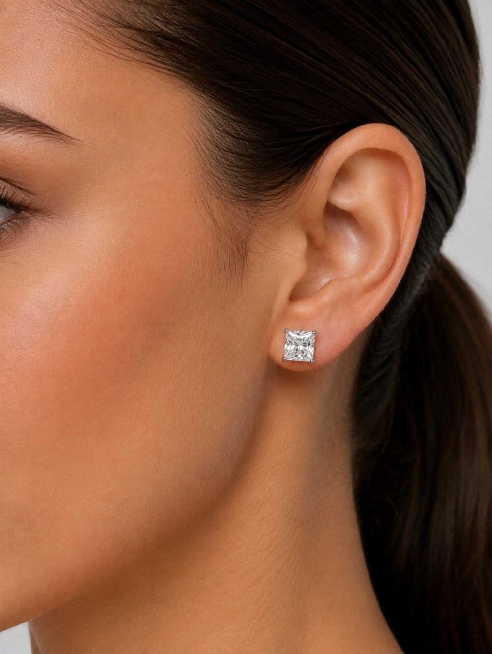 Cubic Zirconia Pierced Earrings